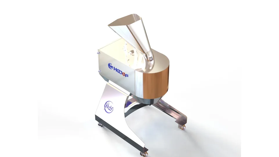 Hadof product rendering of vegetable cutting equipment